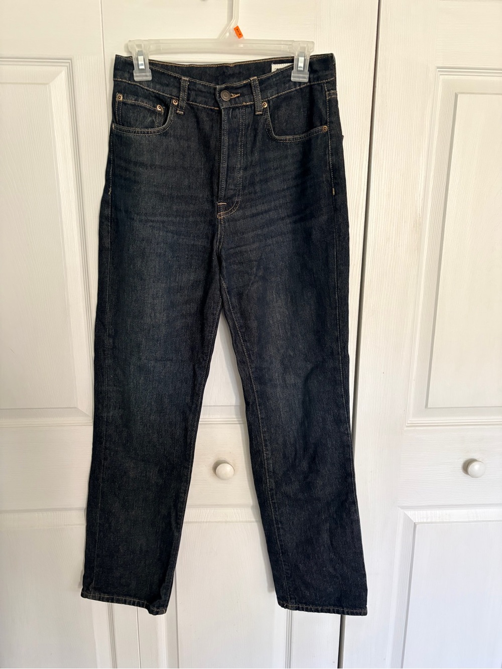 ZARA women’s dark wash loose fit jeans